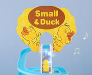 Children Fun Toy Small Duck Penguin Electronic Climbing Stairs Track Toy Light Musical Slide Track Coaster Baby Educational Gift