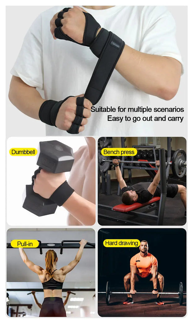 Workout Gloves Wrist Wraps for Men and Women Exercise Gloves for Weight Lifting Cycling Gym Fitness Cross Training Breathable