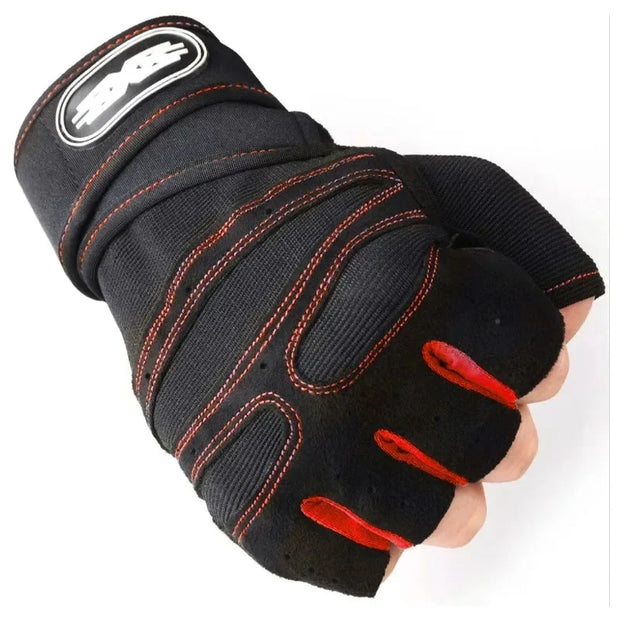 Gym Gloves Fitness Weight Lifting Wristband Gloves for Men Women Body Building Training Sports Exercise Cycling Glove Shockproof