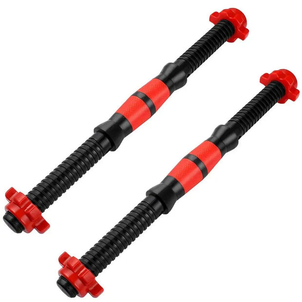 New PVC Dumbbell Bar Home Gym Accessories Durable Barbell Buckle Fitness Equipment Spin-Lock Collars Threaded Dumbbell Handles