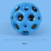 Kids High Resilience Hole Ball Soft Bouncy Ball Anti-fall Moon Shape Porous Bouncy Ball Outdoor Sport Toy Ergonomic Squeeze Toys