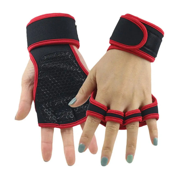 Gym Weightlifting Gloves Men's And Women's Wrists Anti Slip Half Finger Sports Horizontal Bar Equipment Training Pull Up