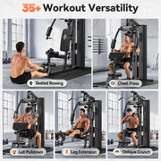 Home Gym, Home Gym Equipment, Workout Station with 154LBS Weight Stack, Exercise Equipment for Full