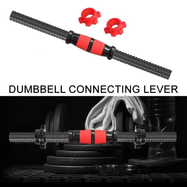 New PVC Dumbbell Bar Home Gym Accessories Durable Barbell Buckle Fitness Equipment Spin-Lock Collars Threaded Dumbbell Handles