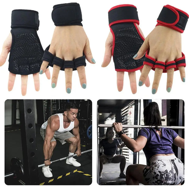 Gym Weightlifting Gloves Men's And Women's Wrists Anti Slip Half Finger Sports Horizontal Bar Equipment Training Pull Up